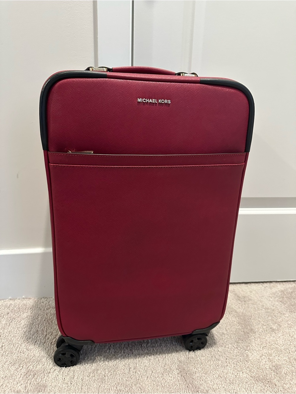Michael Kors Red Carry-On Spinner Luggage